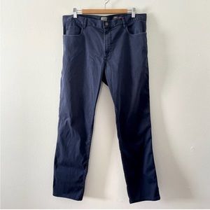 Faherty Pants Mens 36 Blue Stretch Terry 5 Pocket Flat Front Stretchy Cotton